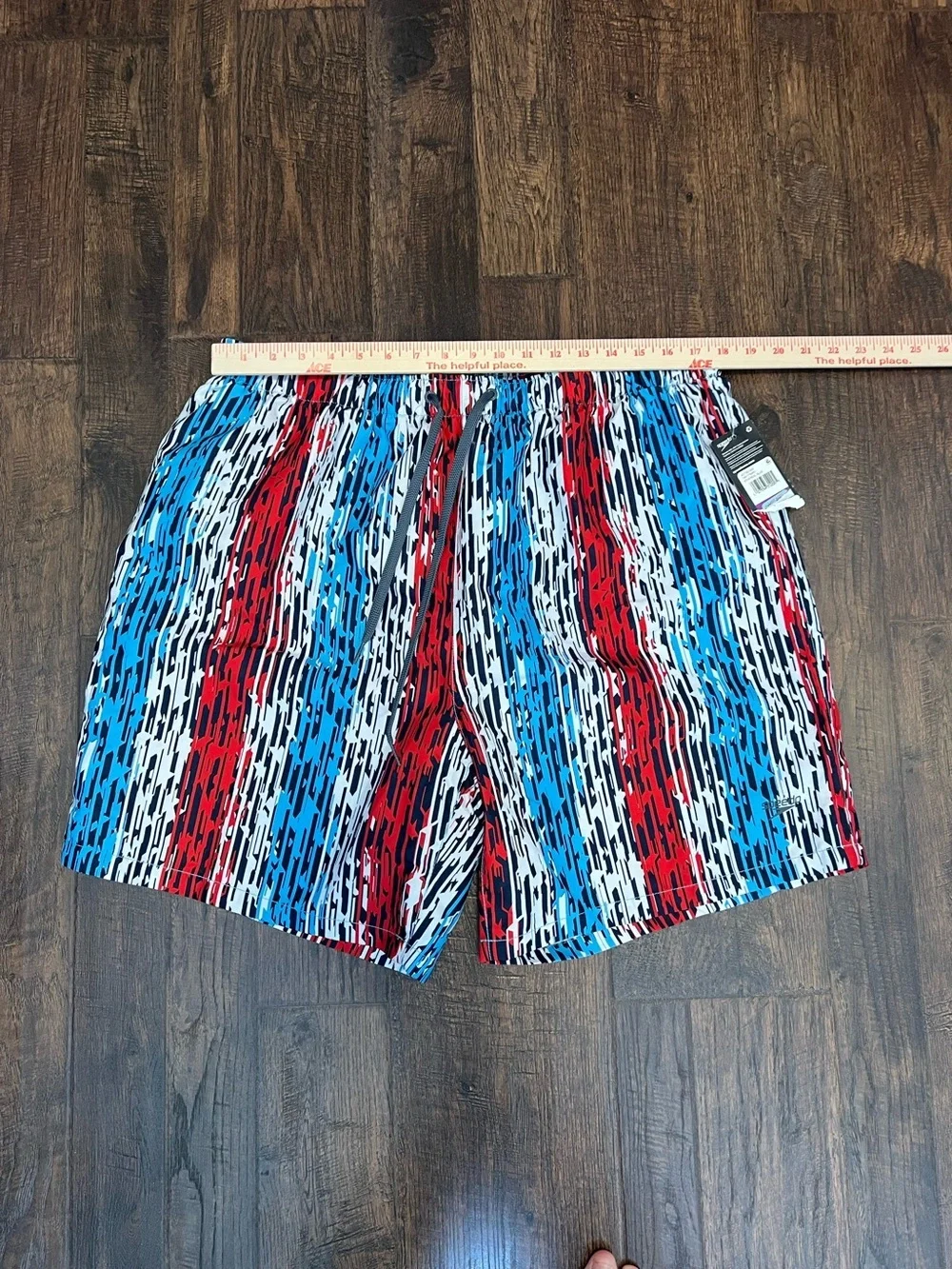 NWT Speedo Mens 18” Volley Star Racer Printed UV Protection Swim Trunks Size XXL